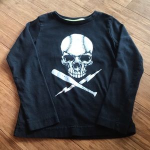 Boys Fabkids Long Sleeve Tee Baseball Skull ⚾️